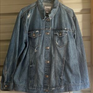 Old Navy Distressed Blue Jean Jacket